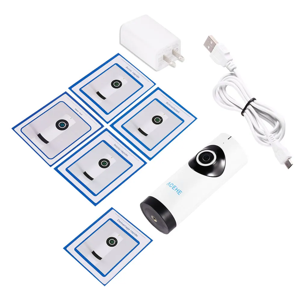 Acehe Wireless Camera Panoramic Mini Baby Monitor 720P Hd Surveillance Ip/Network /Wifi Security Ca