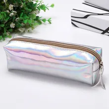  1 Pcs Kawaii Pencil Case Laser girl's heart is simple School Pencil Box Pencilcase Pencil Bag School Supplies Stationery 