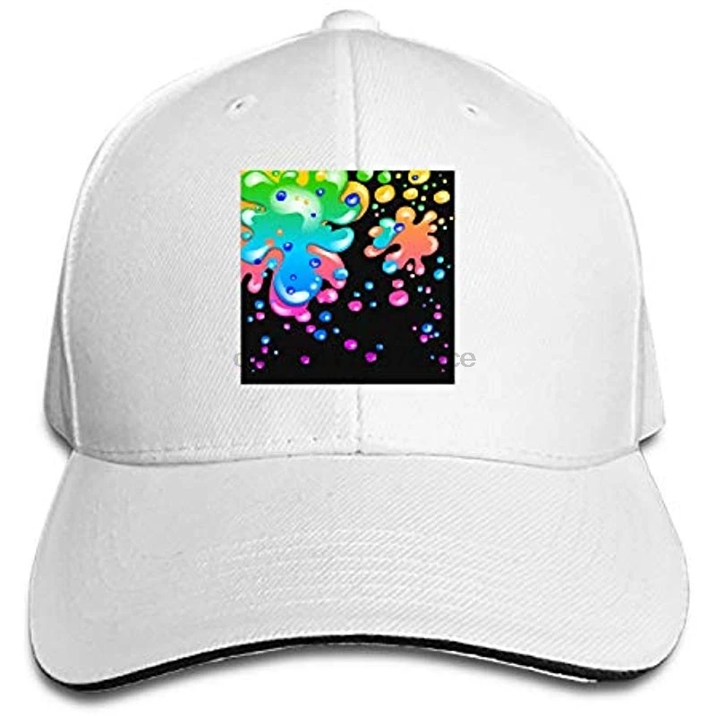 Цветная Бейсболка унисекс с принтом сэндвич, Регулируемая Кепка