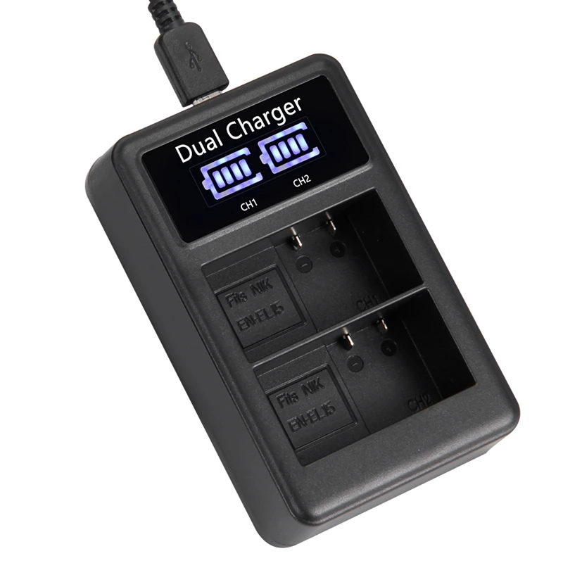 Mamen 2 шт. EN-EL15 EN EL15 ENEL15 EL15A батарея для цифровой камеры+ ЖК-дисплей USB двойное зарядное устройство для Nikon D810 D7000 D750 V1 D610 D600E D8