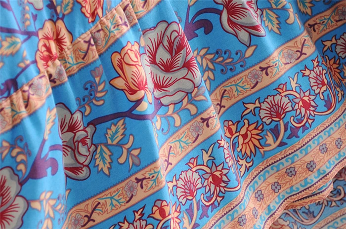 Chu Sau beauty Boho шикарное платье с розовым цветочным принтом, платье с запахом, женское праздничное платье с бантом и поясом, миди платья, женская модная пляжная одежда