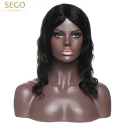 SEGO Малайзия океанская волна человеческие волосы парики для черных женщин человеческие волосы парики не Реми волосы короткие парики полная