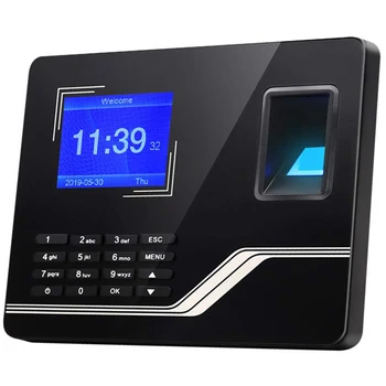 

US Plug,H5 Attendance Machine Intelligent Biological Fingerprint Password Attendance Machine Employee Sign-In Recorder