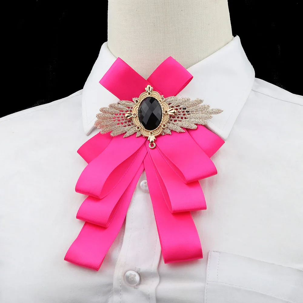 Женский однотонный галстук-бабочка великолепный винтажный шикарный галстук-бабочка элегантные ювелирные изделия воротник-галстук регулируемые съемные воротники аксессуар для рубашек - Цвет: 3