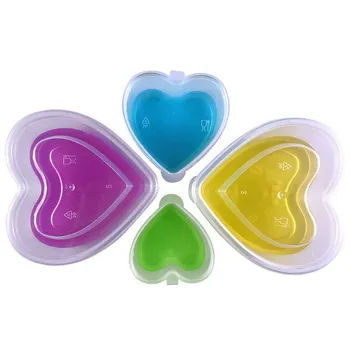 

1000pcs Valentine's Day transparent 45ml heart-shaped sauce jelly pudding diy cup thick takeaway packaging plastic cup with lids