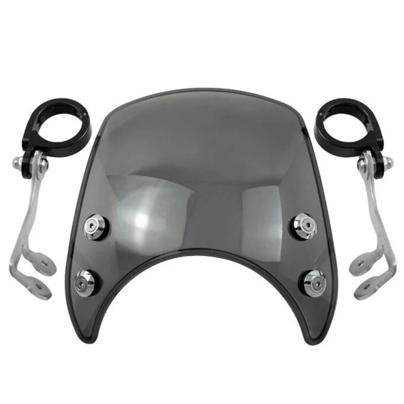 Motorcycle Windshield Windscreen Wind Deflector Round-Headlight for Sportster 883 XL883 1200 Custom XL1200 Low |