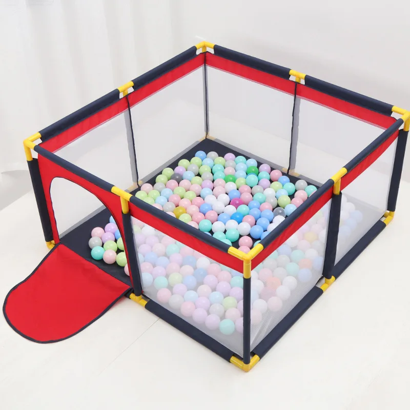 Sale Baby Playpen baby fence polyester fabric barrera piscina de bolas para bebes cabane enfant one button folding playpen