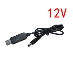 Enhanced USB Power Boost Converter Cable - DC 5V to 9V/12V Step - Up Module with 2.1x5.5mm Plug (12V)