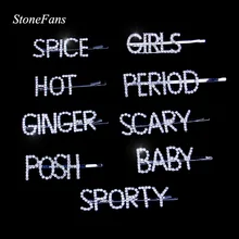 StoneFans новые слова шикарная пряность буква из стразов заколка для волос для женщин блестящие хрустальные заколки для волос заколка зажим для волос аксессуары для волос