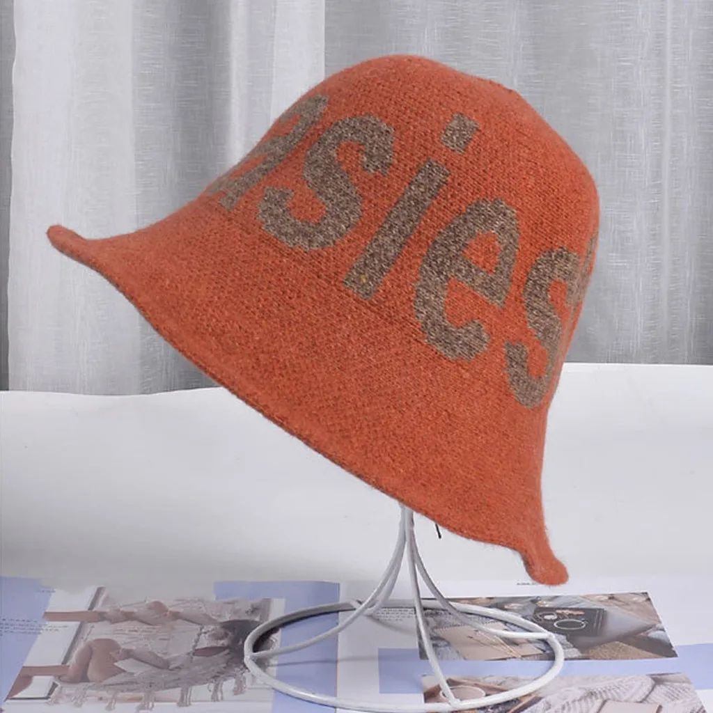 SAGACE популярная разноцветная Женская осенне-зимняя шерстяная зимняя шапка с буквенным принтом шапочка для бассейна в рыбацком стиле милая