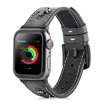 

New Design Leather Loop For Apple watch 5 4 3 2 1, Punk Crucifix For IWatch Strap 42mm 38mm 40mm 44mm Bracelet