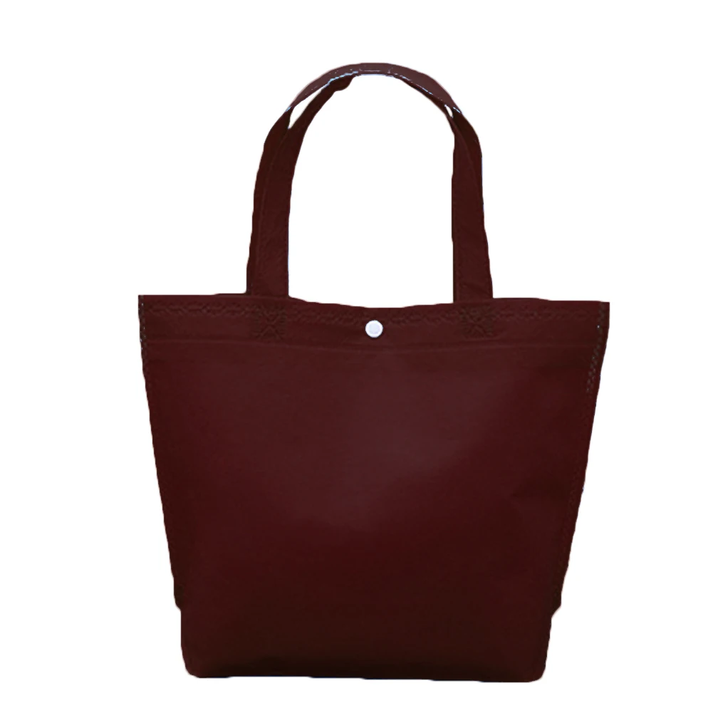 Женская Складная сумка для покупок, многоразовая большая Эко сумка унисекс, тканевая Нетканая сумка на плечо, сумка-тоут, тканевая сумка - Цвет: Coffee