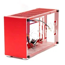 A4 itx k55 pequeno computador host chassis compatível com i5 i78700 rtx 2080ti placa gráfica gaming computador caso liga de alumínio