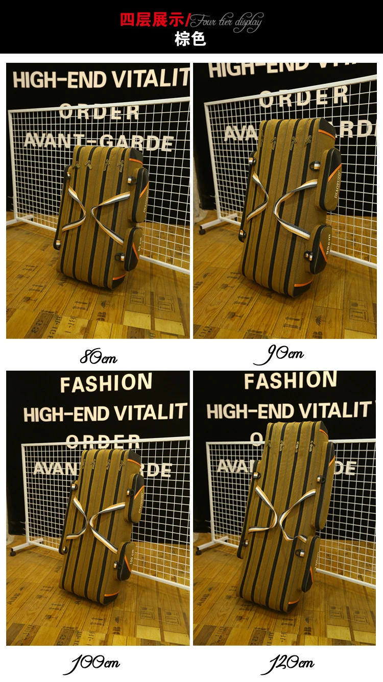 Four Layer Three Layer Bag 80cm90cm1. 2 M Canvas Fishing Gear Double Layer Fishing Rod Bag Fishing Bag yu gan bao