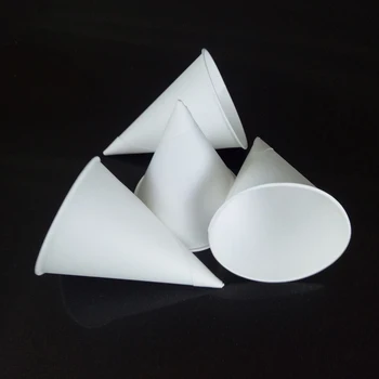 

3.7oz. (105ml) Eco-Forward White Rolled Rim Paper Cone Cup Snow Cone Cup 200pcs/packages