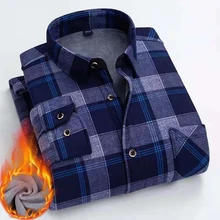 Chemise à carreaux en molleton pour homme, vêtement de marque, coupe régulière, en velours épais, décontracté, grande taille, 14 couleurs