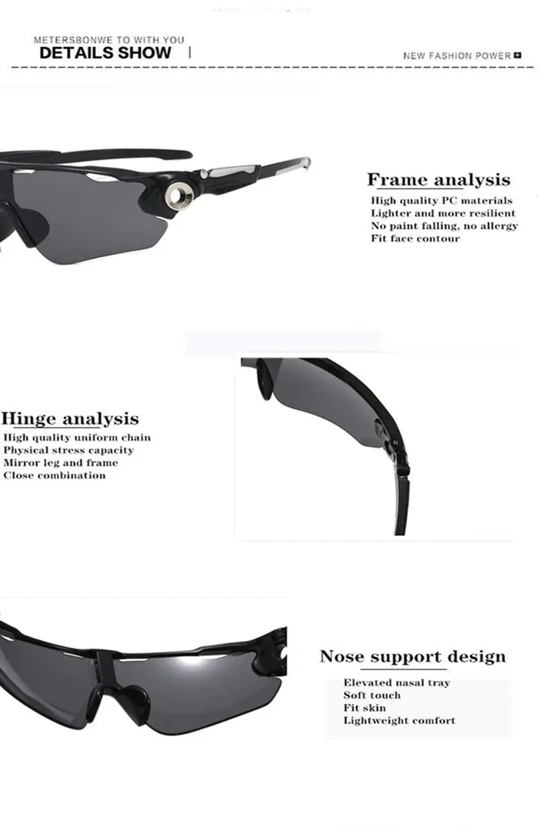 Sports Men Women Sunglasses Road Bicycle Glasses Mountain Cycling Riding Protection Goggles Eyewear Mtb Bike Sun Glasses UV400