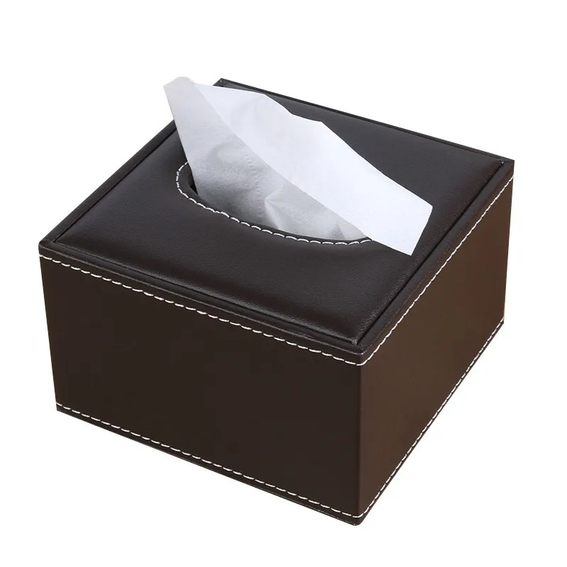 Leather Square Tissue Box for Home, Modern Cover Paper, Car Napkins Holder, Home Organizer, Decoration Tools 3