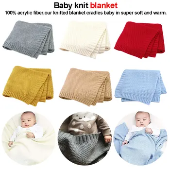 

Baby Blanket Knitted Newborn Swaddle Wrap Blankets Super Soft Toddler Infant Bedding Quilt For Bed Sofa Basket Stroller Blankets