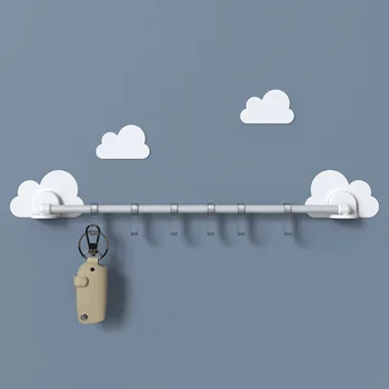 

Cloud Shaped Wall mounted Hooks Hanger Vacuum Rack Seamless Towel Rag Hanging Hook Kids Room Decor Bathroom Kitchen Supplies