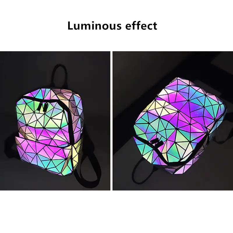 Светящиеся рюкзаки женский геометрический рюкзак для ноутбука мужской на плечо