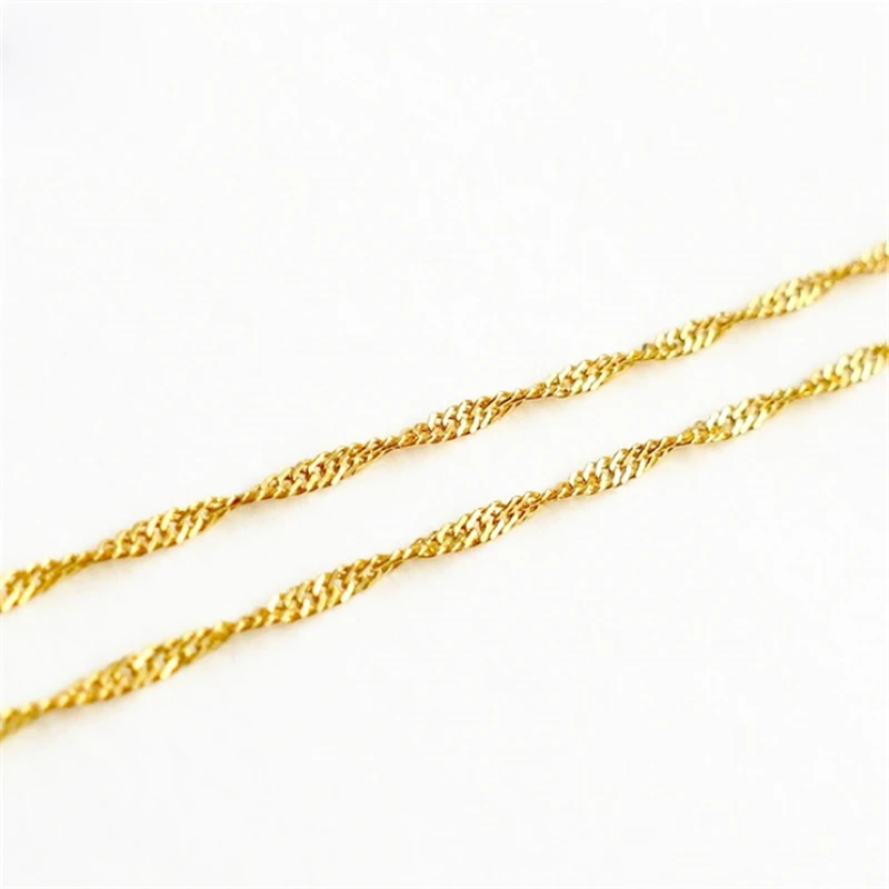 100% 14K Gold Gefüllt Singapur Kette 1,8 MM Kette Halskette Gold schmuck Minimalistischen Gold Gefüllt Kette DIY Schmuck – Detail 14