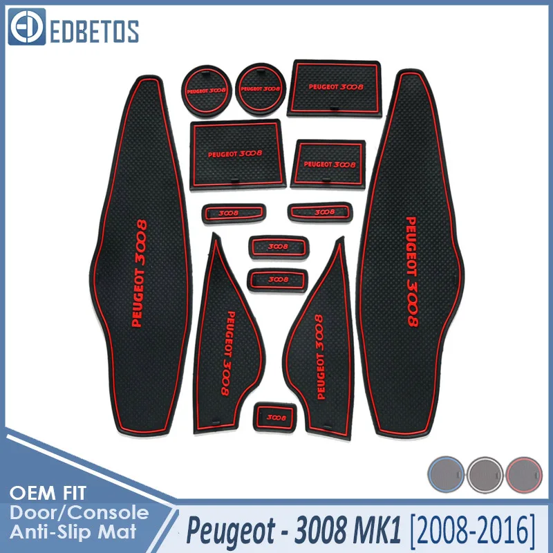 Противоскользящий коврик для peugeot 3008 2008 2009 2010 2011 2012 2013 MK1, аксессуары, слот для ворот, противогрязная дверь