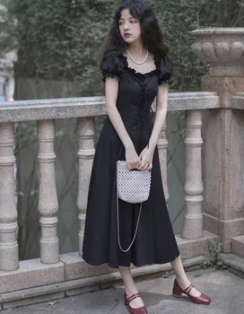 

Summer Vintage Party Dress Ruffle Elegant Sexy Dress for women Beach Female Print Mid Dresses boho Vestidos robe femme clothes