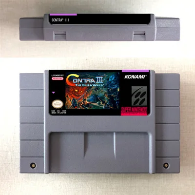 Contra III The Alien Wars-карта действия для игры в США версия на английском языке |