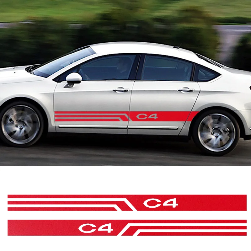2 Pezzi Adesivi Laterali Portiera Auto Decalcomanie Pellicola In Vinile Per Citroen C2 C3 C4 C5 C6 C8 Premiel Cactus Ami Picasso Accessori Auto