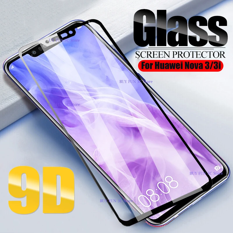 9D полный клей Защитное стекло для huawei Nova 3 3i закаленное стекло Защищенный телефон протектор экрана на Huawey Honor Nova 3 I I3 Tremp
