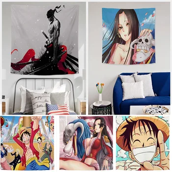 

Tapestry Wall Hanging Anime Decoration Wall Rug Polyester Birthday Present The King of Pirates Hippie Decorative Wall Tapestries