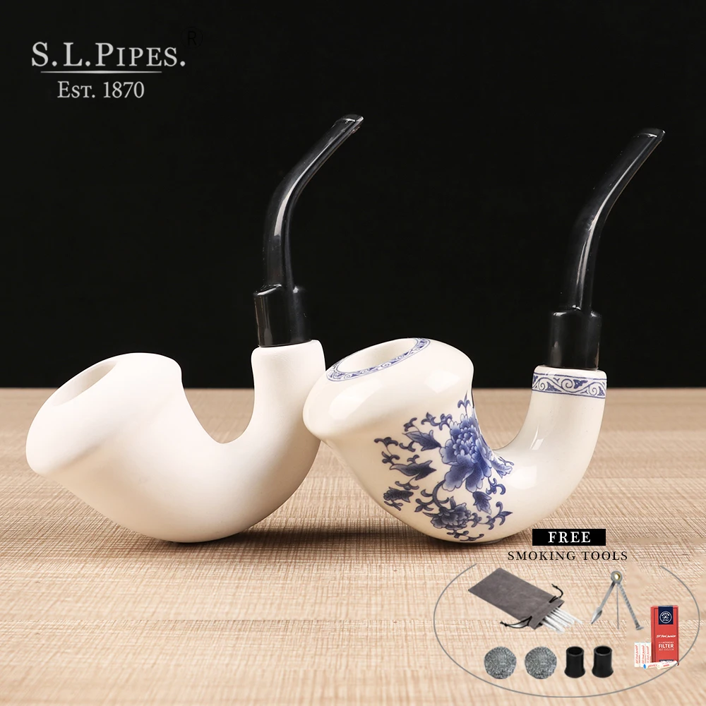 Clay pipe. Tobacco pipe Handcrafted Ceramic pipe Ceramic pipe Smoking