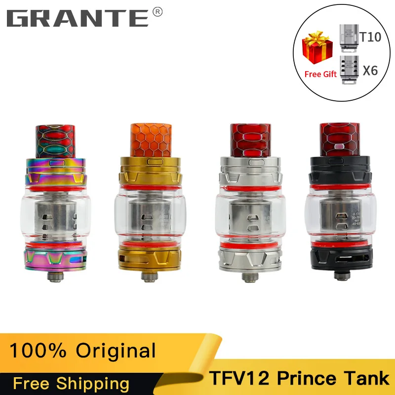 

100% Original Grante TFV12 Prince Atomizer With 8ml Top Filling Tank Fit SMOK TFV12 PRINCE Vape Core Alien Mag Kit E-Cigs