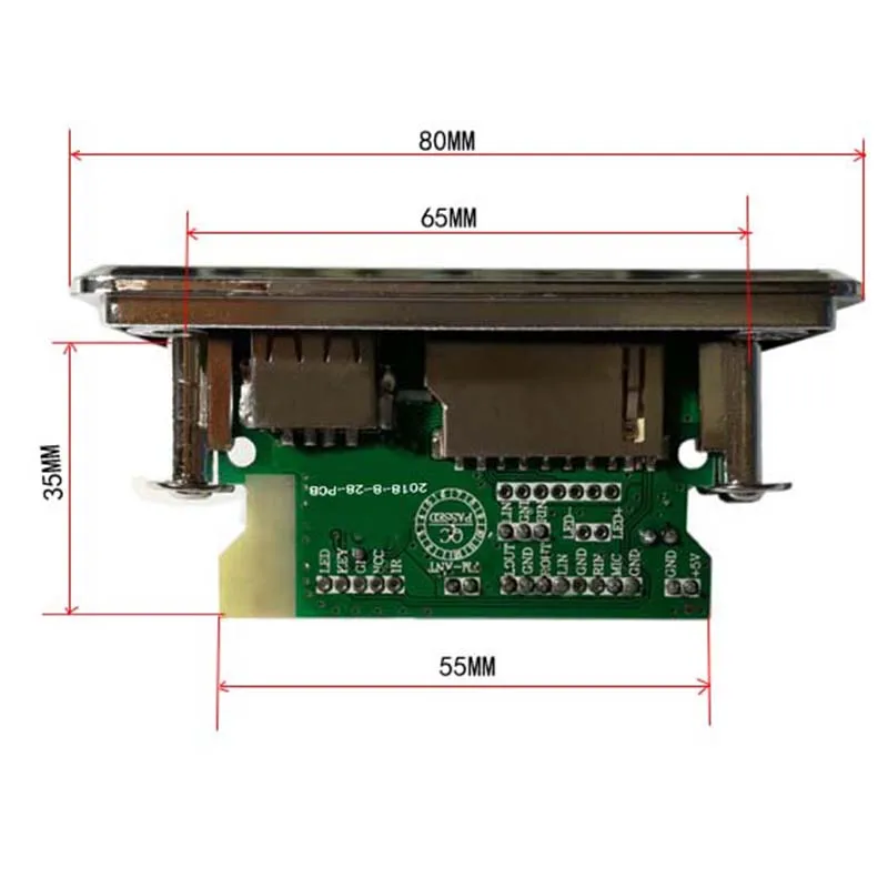 3.7-5v USB FM Aux Radio MP3 Player Integrated USB Car Handsfree Bluetooth MP3 Decoder Board Remote Control Module for Car