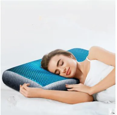 Подушка из пены с эффектом памяти ортопедическая охлаждающая ледяная подушка