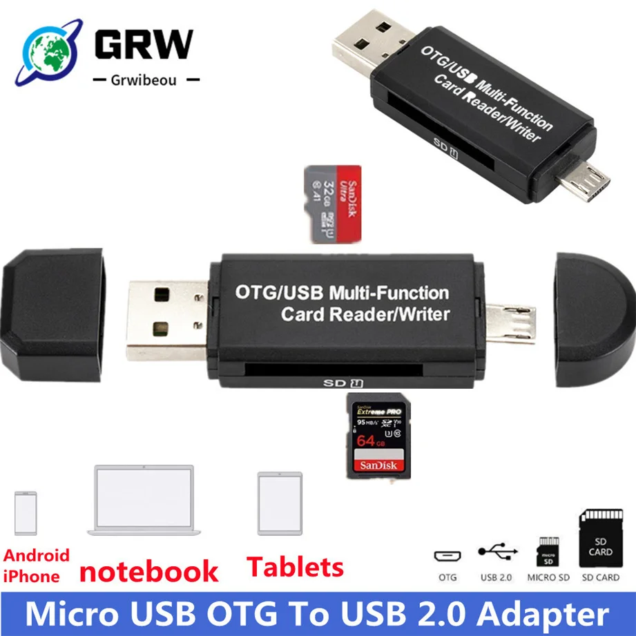 Устройство для чтения карт Micro SD GRWIBEOU USB 2 0 OTG | Компьютеры и офис