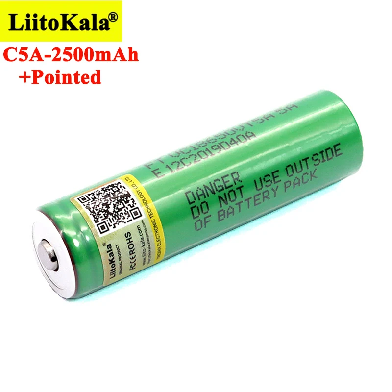 Liitokala New C5A 2600mAh 3.7V 18650 Lithium Battery 20A 30A Discharge 18650VTC5 batteries+Pointed