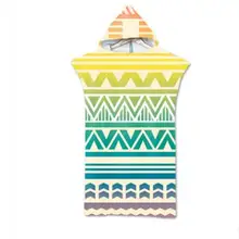Взрослый водолазный костюм Сменные халаты пончо капюшон геометрический узор микрофибра быстросохнущее пляжное полотенце с капюшоном Впитывающее банное полотенце s