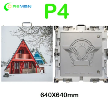 

painel led letreiro led rental screen pixel 640X640 p4 outdoor led die casting aluminium cabinet led video wall