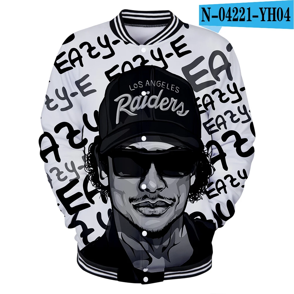 Дизайн EAZY-E бейсбольная форма для мужчин Весна Повседневная Harajuku EAZY-E бейсбольные куртки плюс размер для мужчин Уличная - Цвет: E