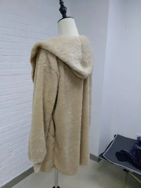 Осенне-зимний женский длинный кардиган большого размера для беременных женщин, Повседневный свитер с капюшоном и длинными рукавами, женское Свободное пальто для беременных