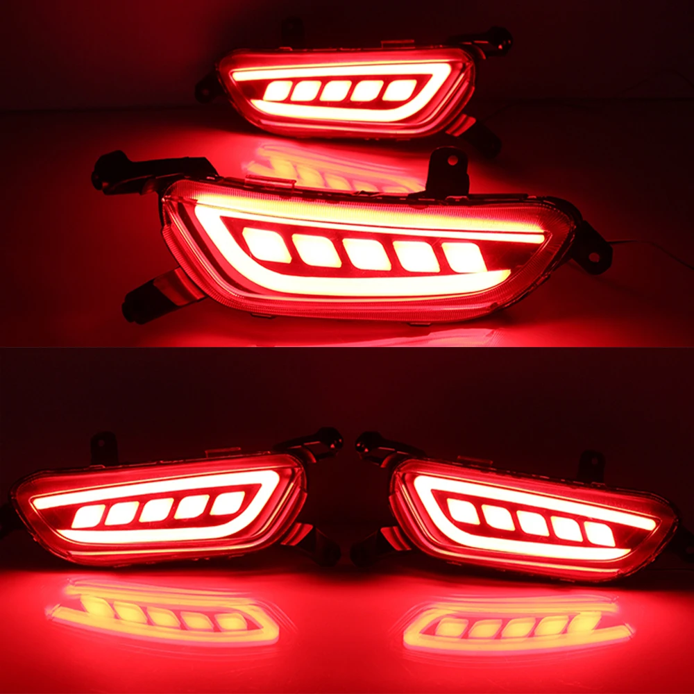 Rear Bumper Lights For Mazda CX-3 CX3 2015-2019, 1 Pair Car Rear Reflector Fog Lamp Bumper Light Brake Light Turn Signal Light