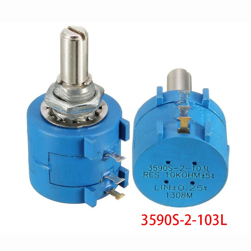 1pcs 3590S 1K 2K 5K 10K 20K 50K 100K Ohm Precision Potentiometer Adjustable Resistor 3590 102 103 502 103 203 503 104