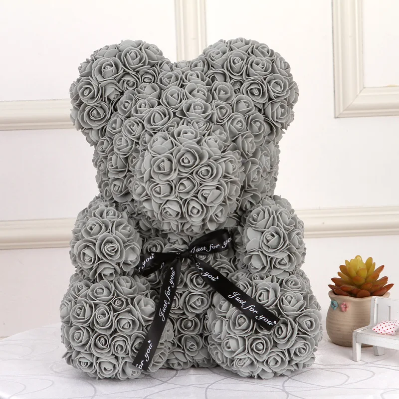 25/40 см искусственные цветы розы медведь многоцветный ПЕНА РОЗА Teddy Bear девушке на День святого Валентина, подарок ко Дню День рождения украшения