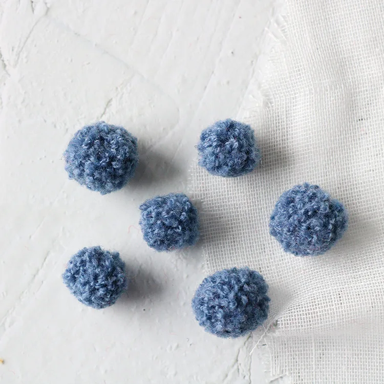 Navy blue 50 шт. многоцветный помпон орнамент DIY серьги материал для изготовления ювелирных изделий бисер для девочек одежда рюкзак ремесла поставки маленький шар - Цвет: Navy blue