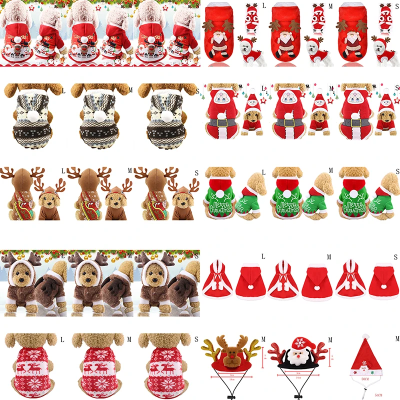 С мультипликационными собачками одежда Рождественский костюм симпатичная одежда для маленьких собак ткань костюм платье Рождественская одежда платье с кошкой для собак