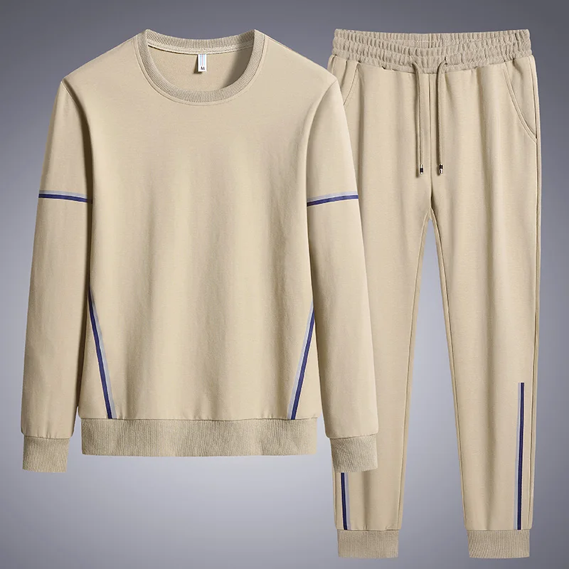 

Tracksuits Men Sportswear Sets Pullover + Pants Fashion Design Suit Plus Size 8XL New Spring Autumn Male Casual Solid Clothing