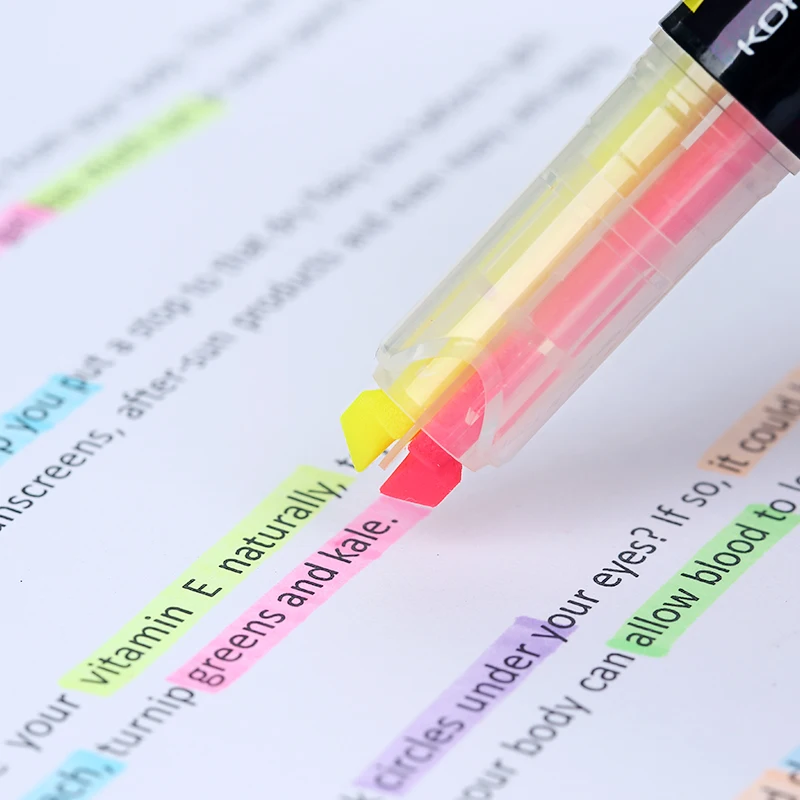 KOKUYO высокий светильник er Beetle Tip двухголовый маркер фломастер Marker Pen цветной