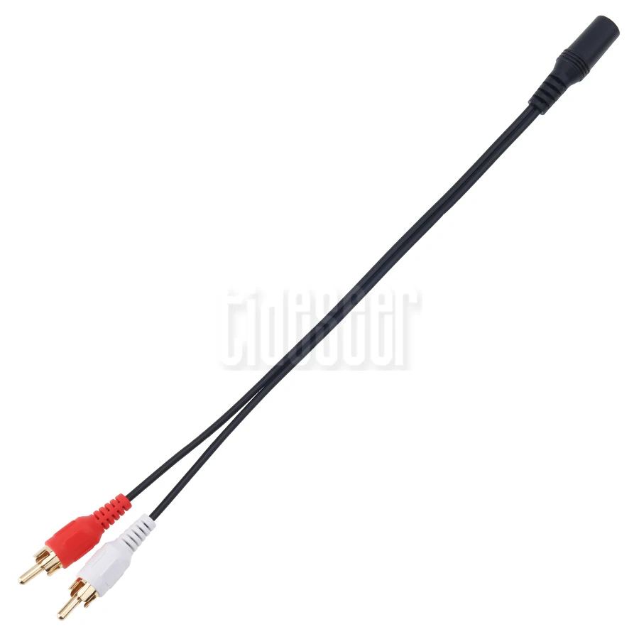 28cm 3 5mm Jack Stereo Audio Cable Female to 2RCA Male Socket to Headphone 3 5 AUX Y Adapter for DVD TV Speaker Amplifier 300pcs
